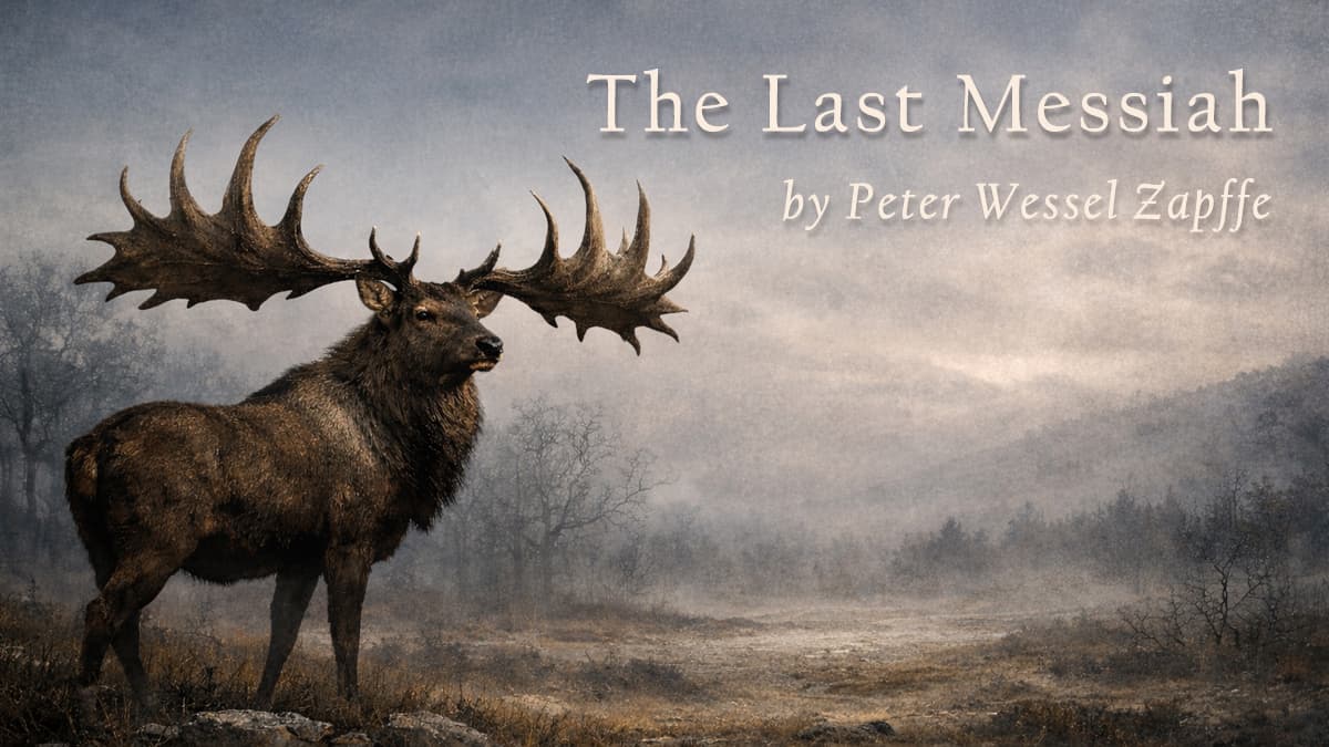 Graphic of an extinct Irish elk